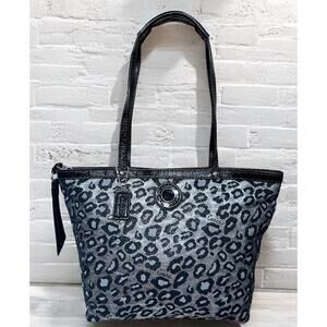Coach F21061 Metallic Ocelot Tote Bag